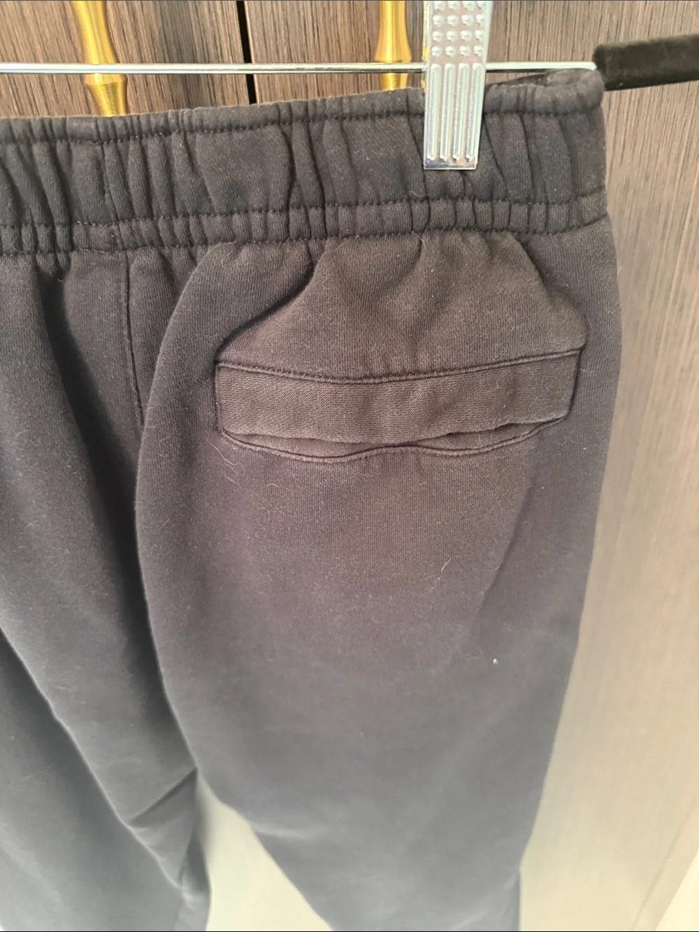 Nike Black Kids Fleece Joggers with White Swoosh